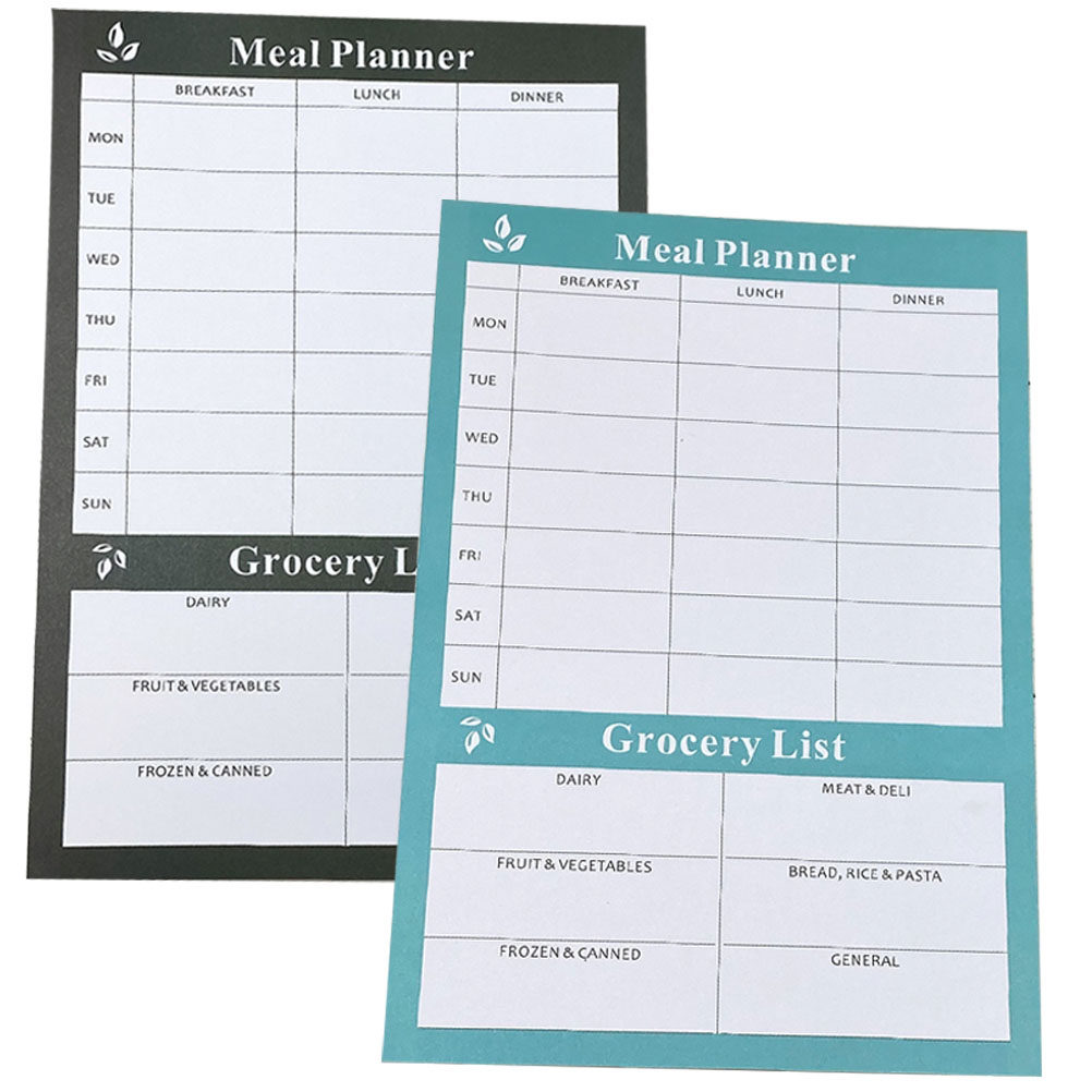 Meal Prep Grocery List - 2Pcs Buku Catatan Perencanaan Diet, Perencana