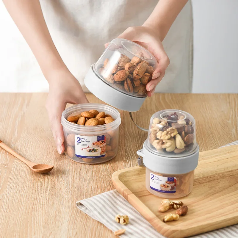 Meal Prep Oatmeal Jars - Wadah Sarapan Portabel untuk Salad, Yogurt,