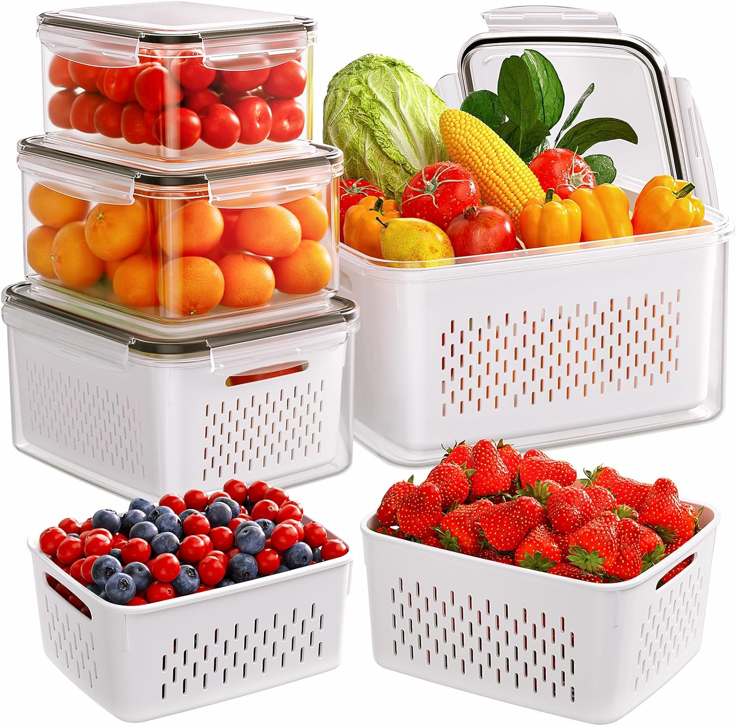 Meal Prep Oven Safe Containers - 4/5/6/8 Buah Set Wadah Penyimpanan Makanan