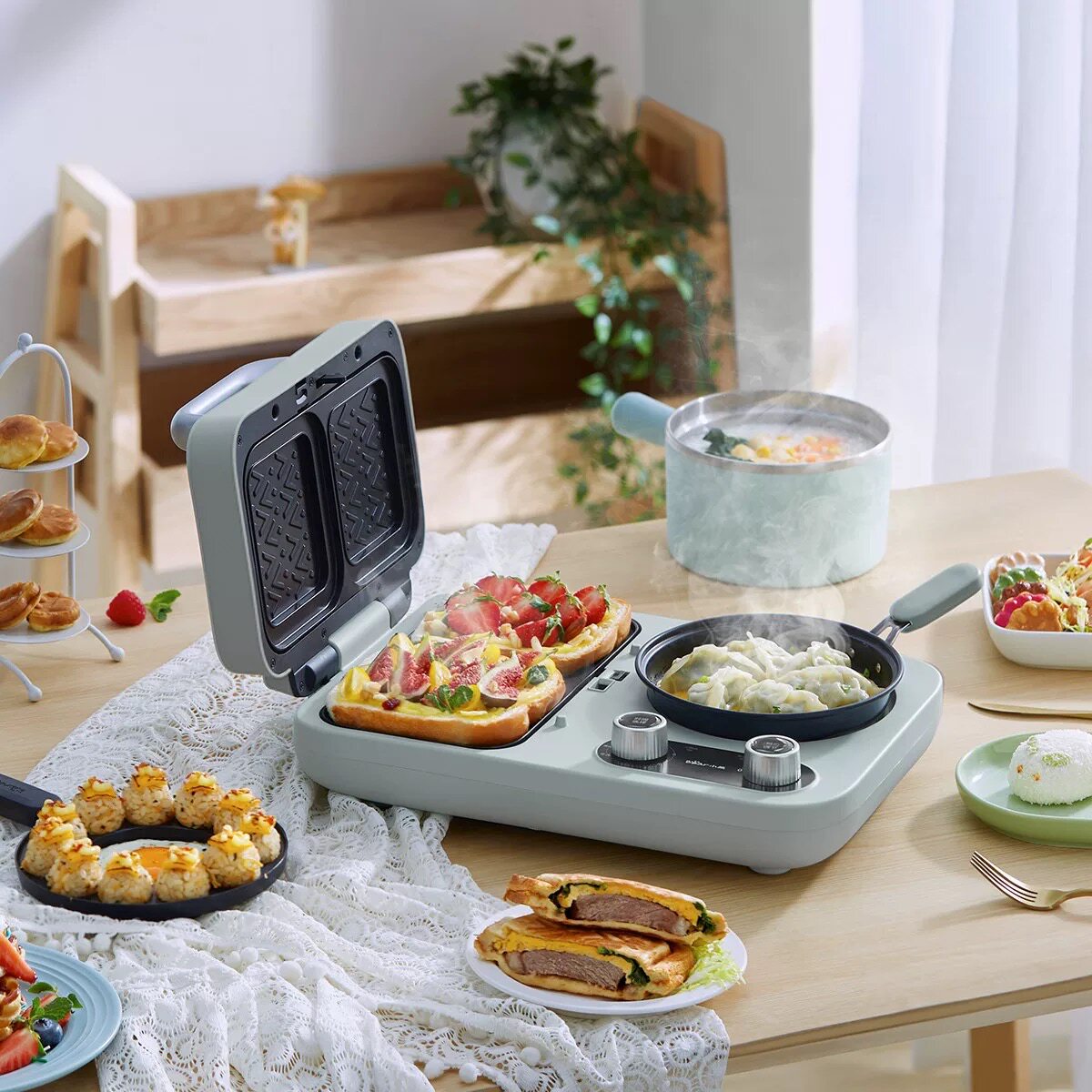 Mesin Pembuat Sandwich, Mesin  - Breakfast Sandwich Press ulasan dan harga