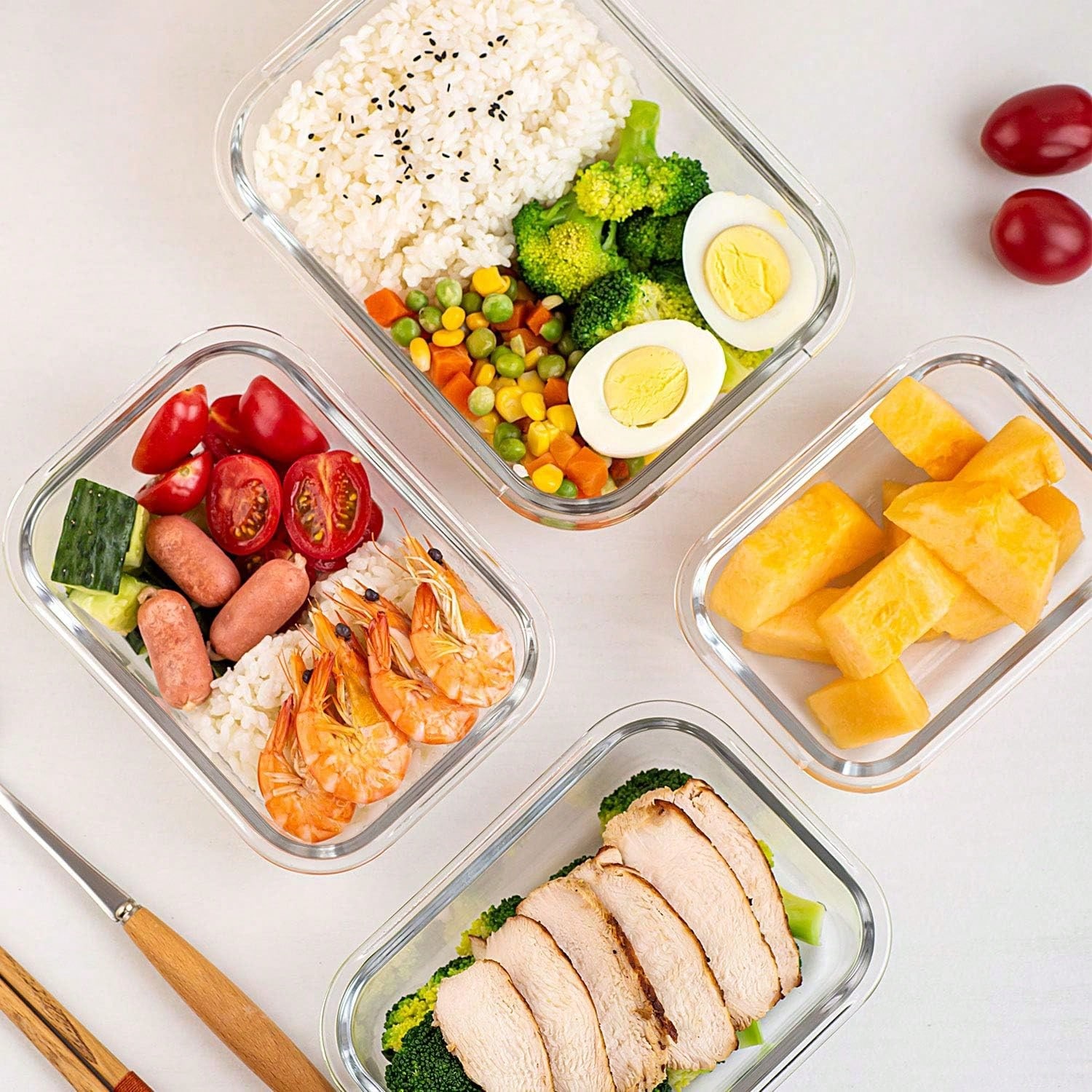 10 Paket Wadah Makanan Kaca Mo - Meal Prep Oven Safe Containers ulasan dan harga