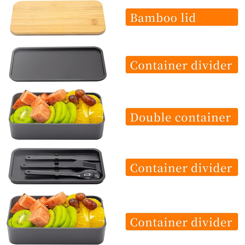 Kotak Bento Dapat Ditumpuk den - Meal Prep Or Prep Meal ulasan dan harga