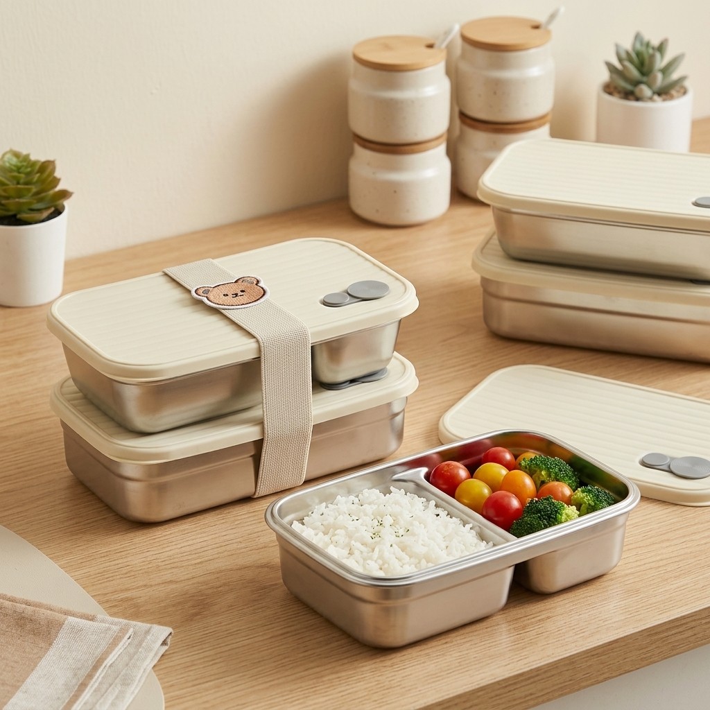 Kotak Bento Stainless Steel, K - Meal Prep List ulasan dan harga