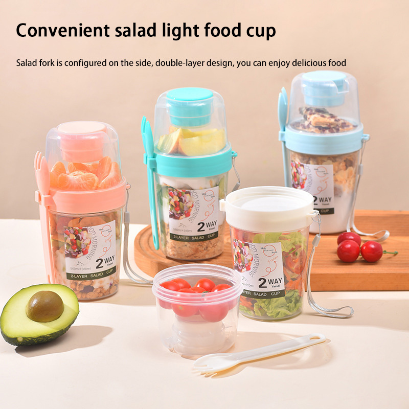 Cangkir Salad Sarapan Portabel - Meal Prep Oatmeal Jars ulasan dan harga
