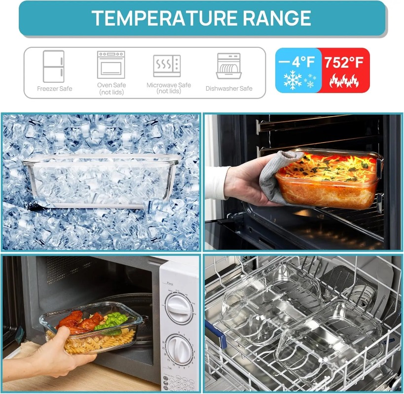 Set Wadah Penyimpanan Makanan  - Meal Prep Oven Safe Containers ulasan dan harga