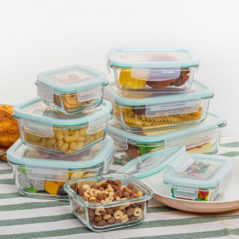 8Pcs Kotak Penyimpanan Makanan - Meal Prep Oven Safe Containers ulasan dan harga