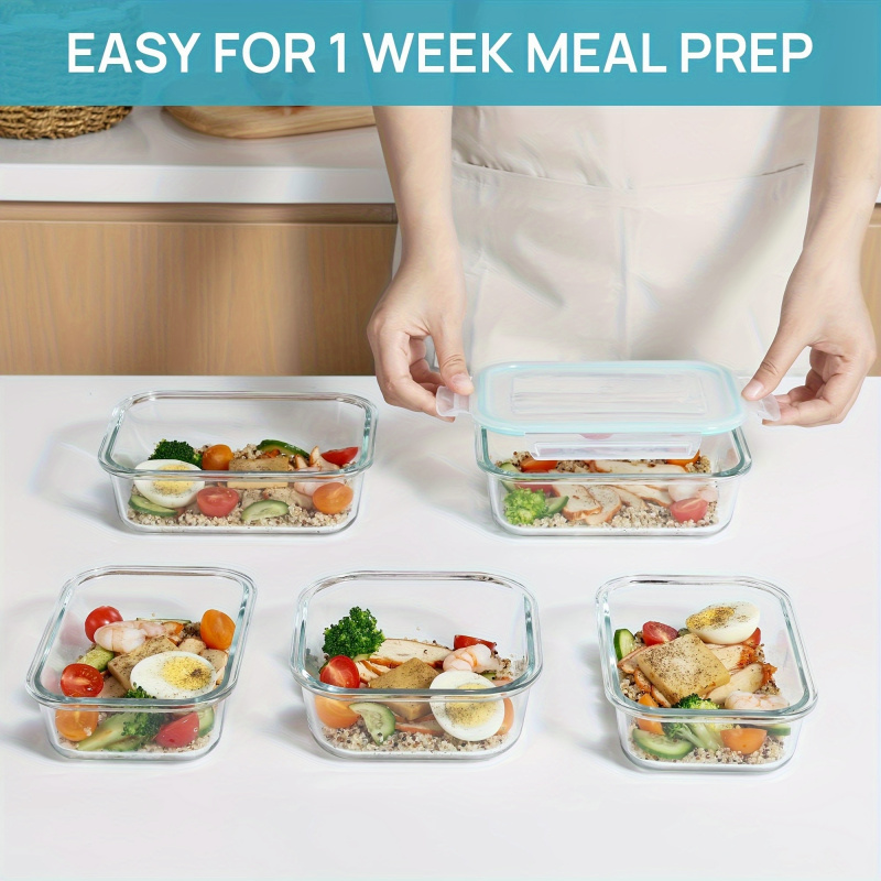 8Pcs Kotak Penyimpanan Makanan - Meal Prep Oven Safe Containers ulasan dan harga