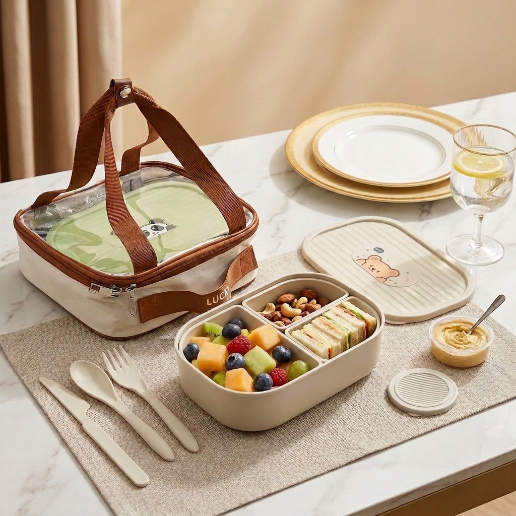 Kotak Bento Anak Kawaii Plasti - Meal Prep Or Prep Meal ulasan dan harga