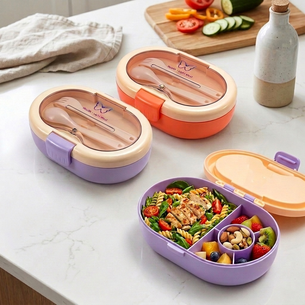 Kotak Makan Bento Plastik Anti - Meal Prep Or Prep Meal ulasan dan harga