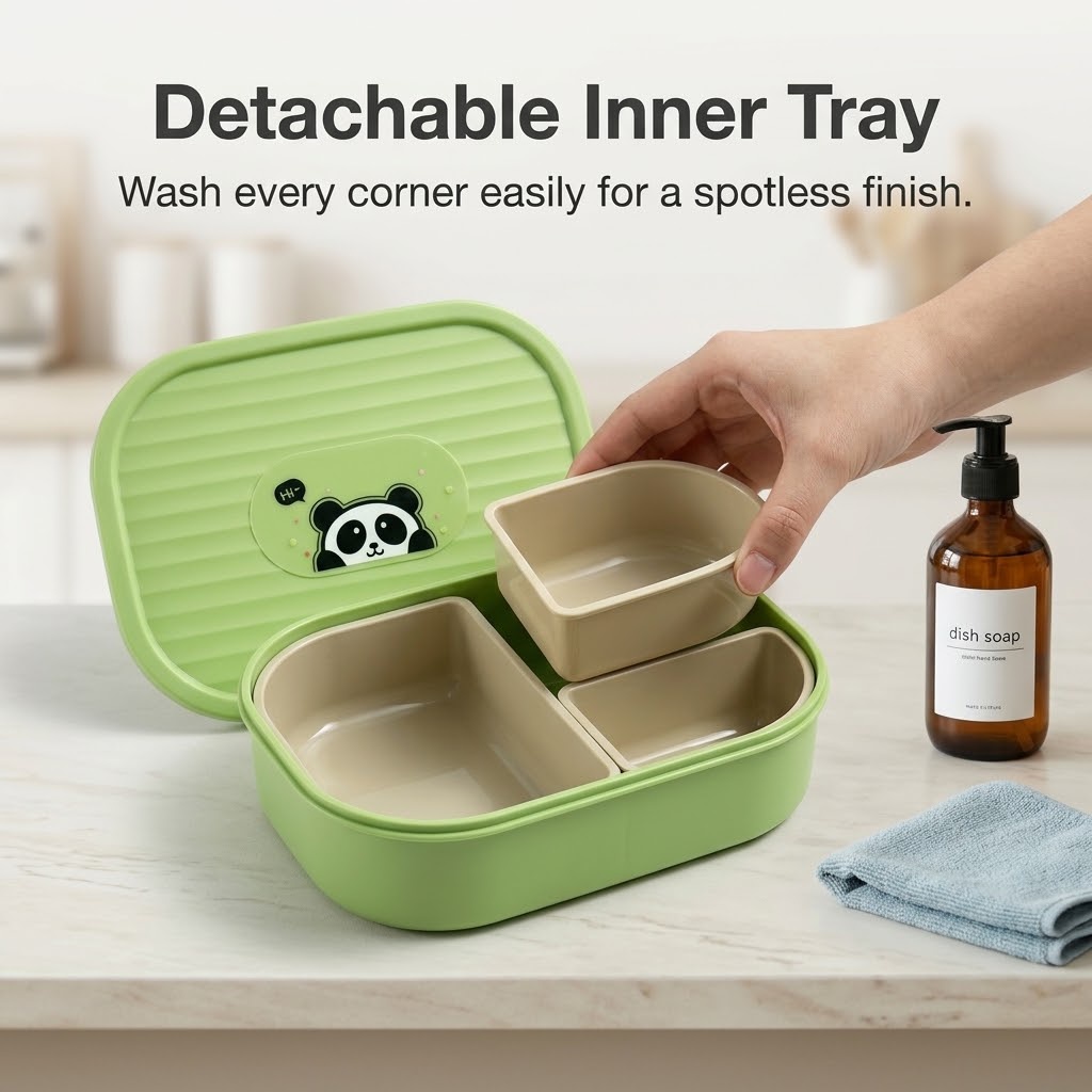 Kotak Bento Anak Lucu 3 Kompar - Meal Prep Or Prep Meal ulasan dan harga