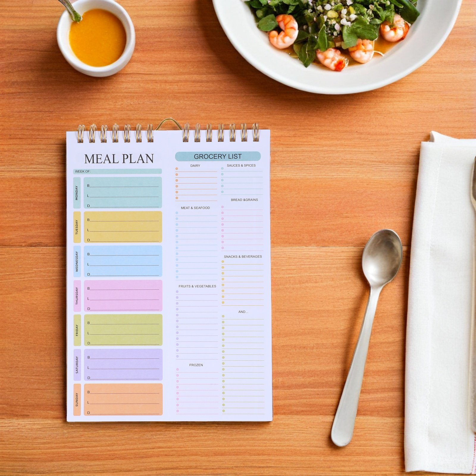 52 Lembar Buku Catatan Perenca - Meal Prep Grocery List ulasan dan harga