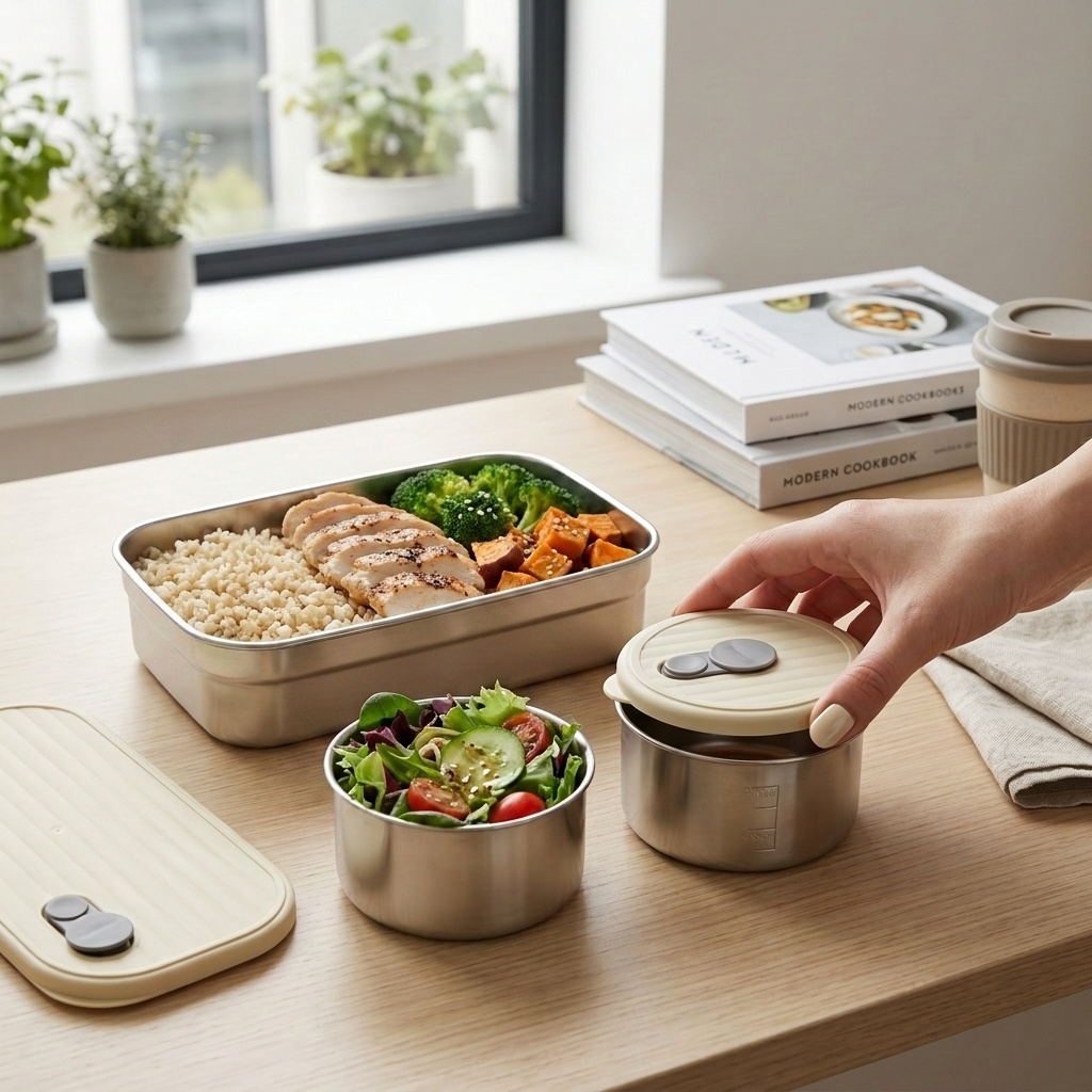 Kotak Bento dari Baja Anti Kar - Meal Prep List ulasan dan harga