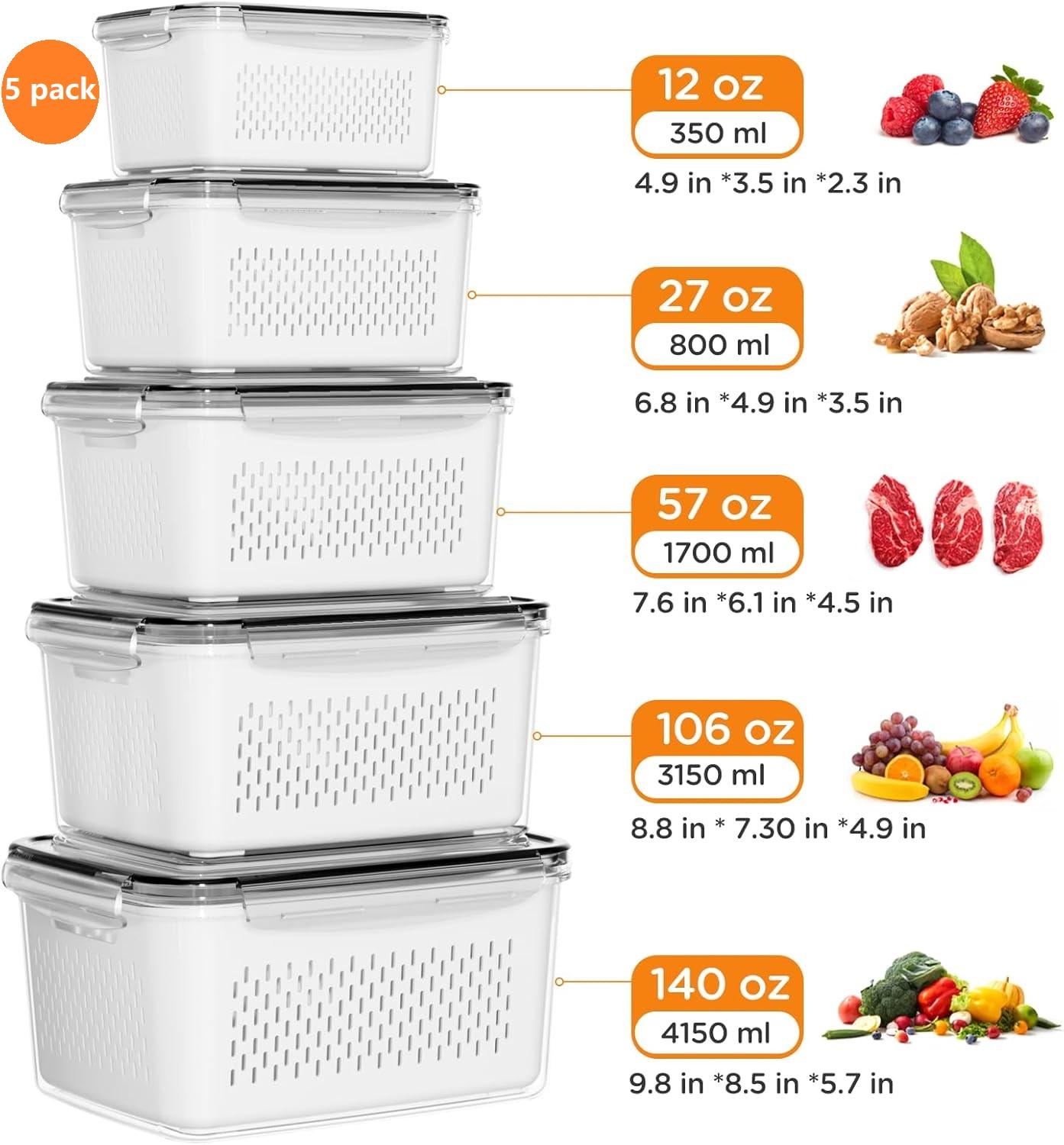 4/5/6/8 Buah Set Wadah Penyimp - Meal Prep Oven Safe Containers ulasan dan harga
